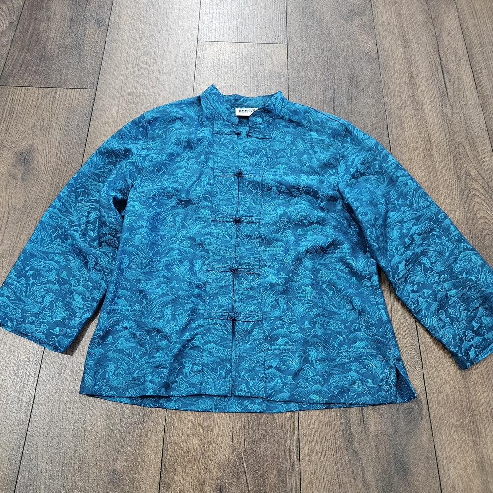Vintage CHICOS DESIGN 100% Silk Blouse Size 0
